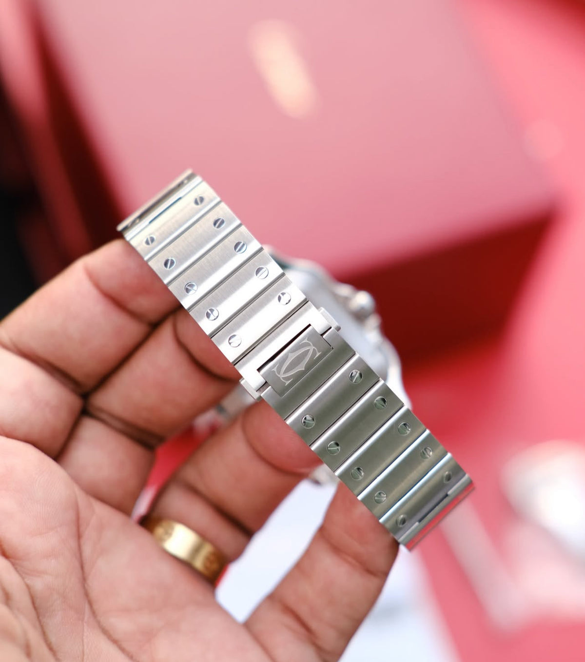 CARTIER SANTOS GREY RHODIUM