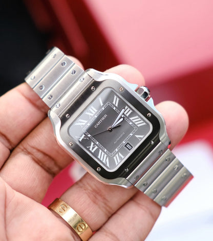 CARTIER SANTOS GREY RHODIUM