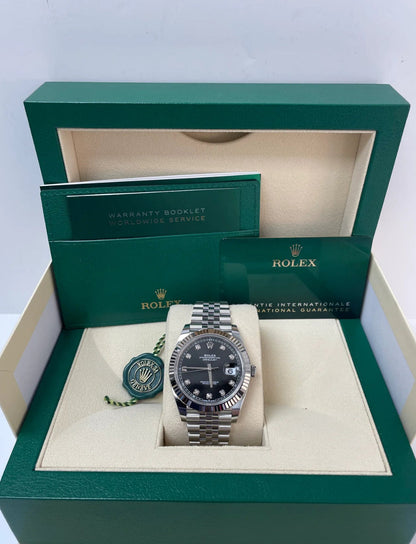 ROLEX DATEJUST JUBILEE BLACK DIAL DIAMOND