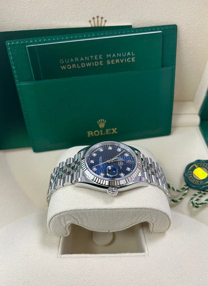 ROLEX DATEJUST JUBILEE OCEAN BLU DIAMOND