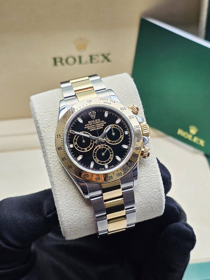 ROLEX DAYTONA BLACK AND GOLD