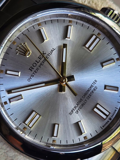 ROLEX OYSTER PERPETUAL SILVER