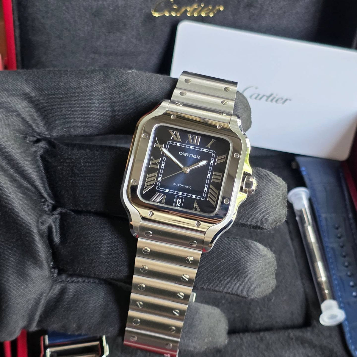 CARTIER SANTOS BLUE DIAL