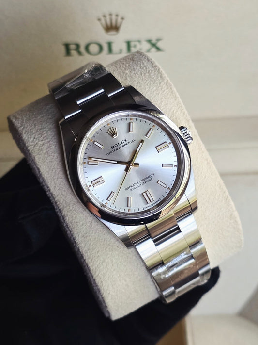 ROLEX OYSTER PERPETUAL SILVER