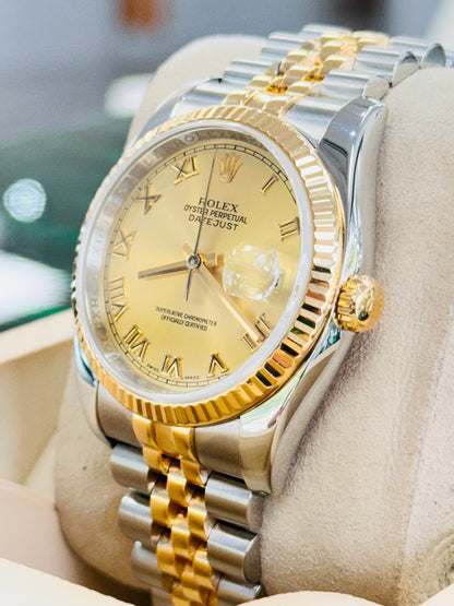 ROLEX DATEJUST JUBILÈE CHAMPAGNE ROMAN