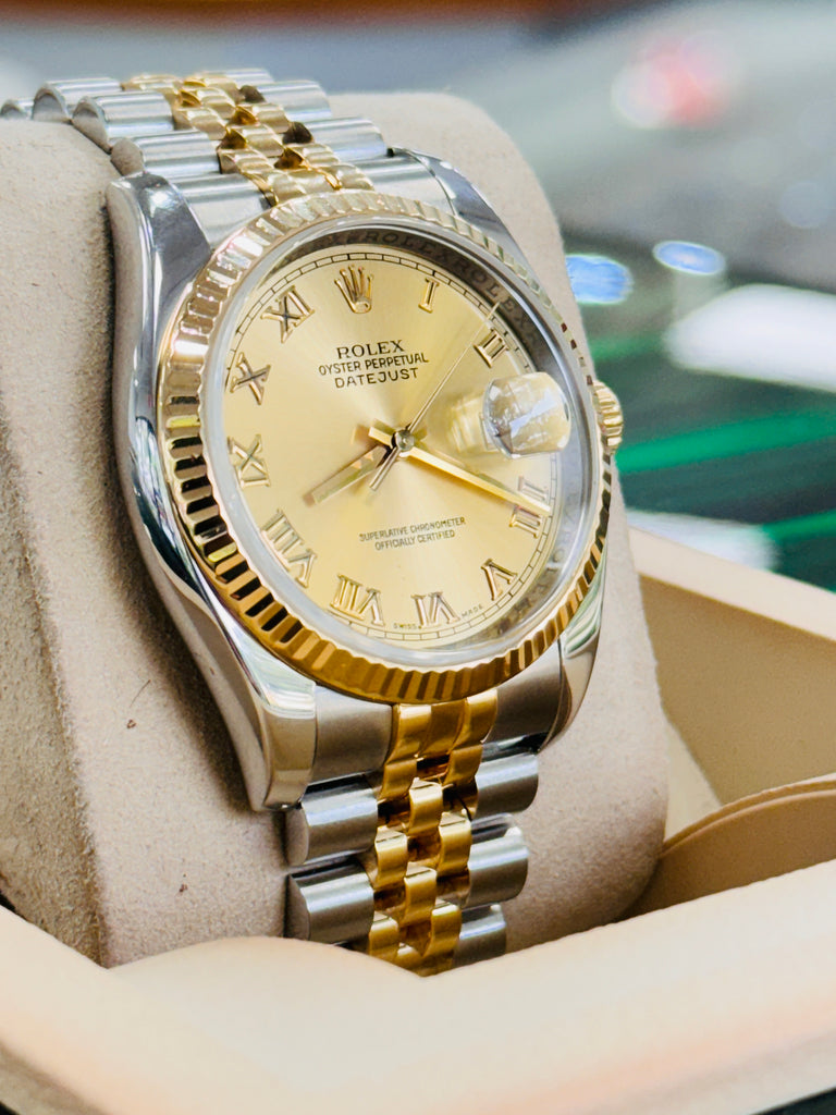 ROLEX DATEJUST JUBILÈE CHAMPAGNE ROMAN