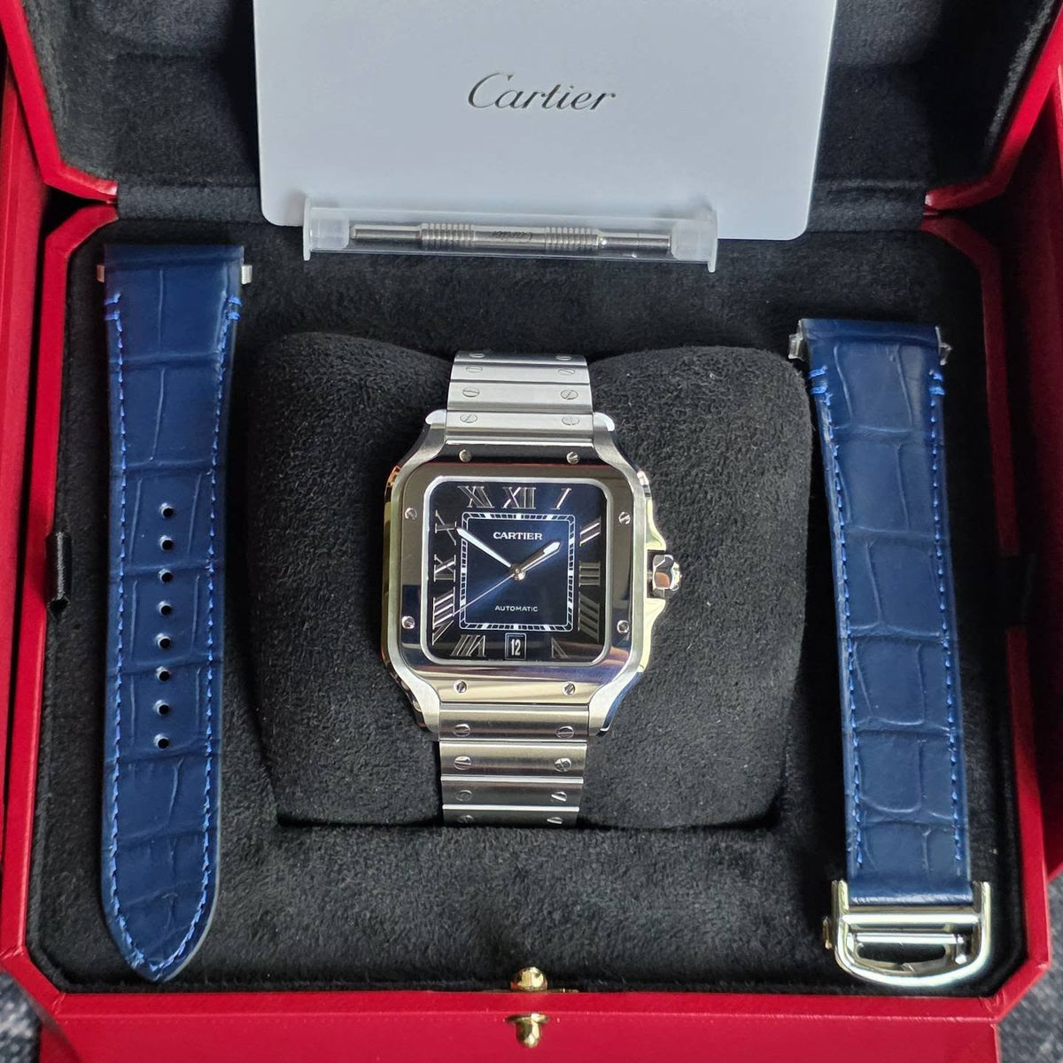CARTIER SANTOS BLUE DIAL