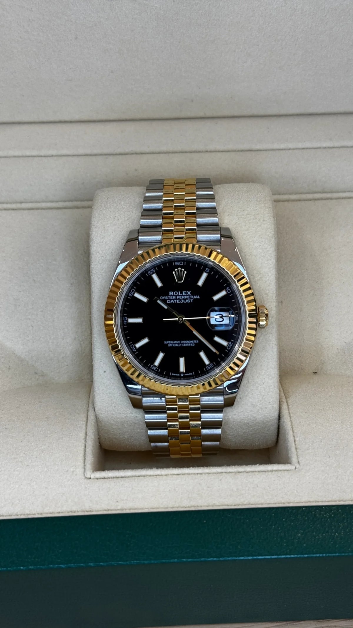ROLEX DATEJUST JUBILEE BLACK & GOLD