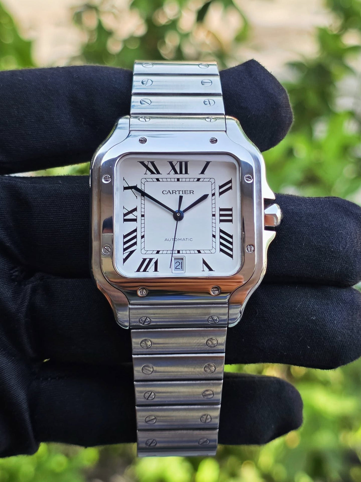 CARTIER SANTOS WHITE DIAL